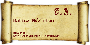 Batisz Márton névjegykártya
