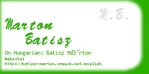 marton batisz business card